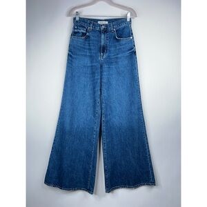 TWP Tall Tiny Dancer Jean Wide Leg Paris Wash High Rise Cotton Size 26